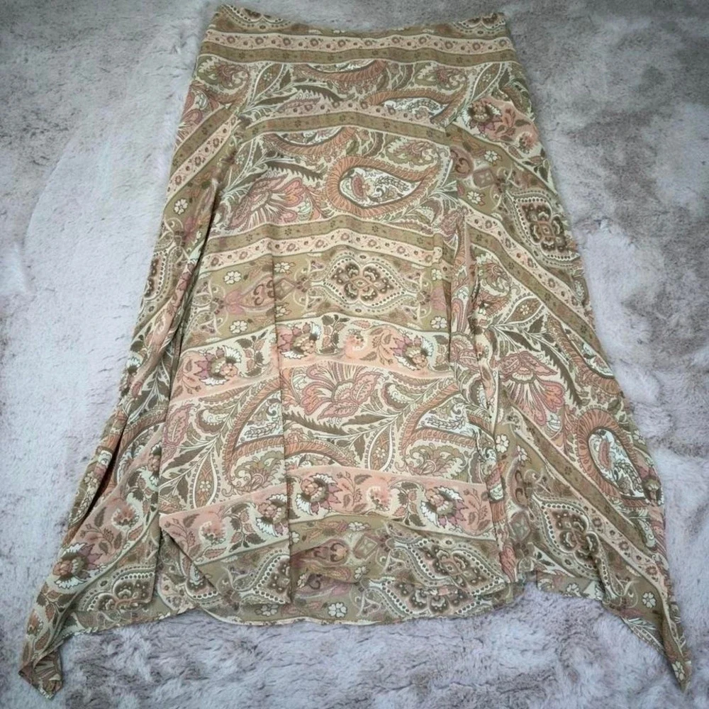 Y2K Paisley Handkerchief Hem‎ Skirt – Bandolino